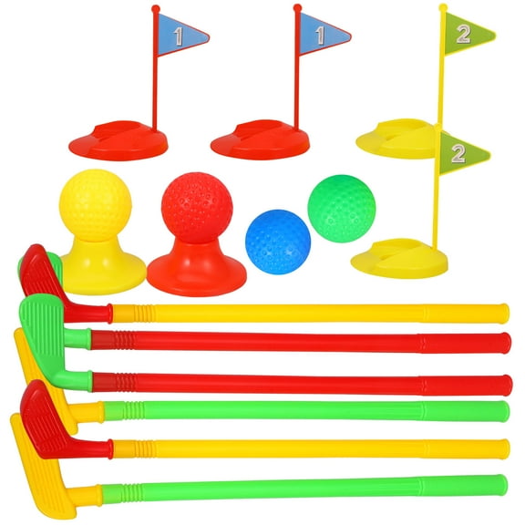 OUNONA  2 Sets Mini Golf Indoor Clubs Kids Observation Ability Toys Child Baby
