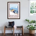 thumbnail image 3 of Art.com Montana - Big Sky Country - Downhill Skier, c.2008 Art Print by Lantern Press, Brown Frame Wall Art, 32" x 44", 3 of 5