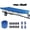 Blue, variant on 14FT  Waterproof Jon Boat Cover, 420D Heavy Duty Trailerable Jon Boat Cover UV Resistant Marine Grade Reinforced Black
