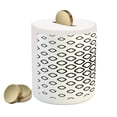 thumbnail image 2 of Abstract Piggy Bank, Trippy Fractal Geometrical Rounded Square Shapes Minimalist Artisan Pattern, Ceramic Coin Bank Money Box for Cash Saving, 3.6" X 3.2", Black and White, by Ambesonne, 2 of 4