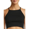 thumbnail image 3 of No Boundaries Juniors Seamless Cropped High Neck Tank Top, Sizes S-XL, 3 of 5