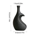 thumbnail image 3 of Ouuluon Flower Vase, Simple Multi-Scene Decorative Vases, 9X8in Black Modern Vase for Flowers Living Room Bedroom Valentine Wedding Table, 3 of 7