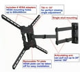 VideoSecu Articulating TV Wall Mount for Most 26"55" LG LED LCD Plasma