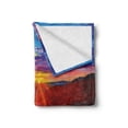 thumbnail image 2 of Country Soft Flannel Fleece Blanket, Fairy Clouds at Sunset Paint Scenery of Poppy Flower Garden on Valley with Horizon, Cozy Plush for Indoor and Outdoor Use, 60" x 80", Multicolor, by Ambesonne, 2 of 6