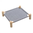 thumbnail image 1 of Cama Tipo Hamaca para Gatos y Perros, Hamaca de Madera para Gatos, Cama de Refrigeración Elevada, Cama para Mascotas Portátil Desmontable para Interiores y Exteriores, Adecuada B, 1 of 7