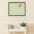 thumbnail image 3 of PinPix 28x22 Custom Cork Bulletin Board Argyle Light Yellow Poster Board Has a Fabric Style Canvas Finish, Framed in Argyle Light Yellow, by ArtToFrames (PinPix-642), 3 of 6