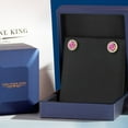 thumbnail image 5 of Gem Stone King 18K Yellow Gold Plated Silver Removable Jacket Stud Earrings Set with Pink Zirconia, 5 of 6