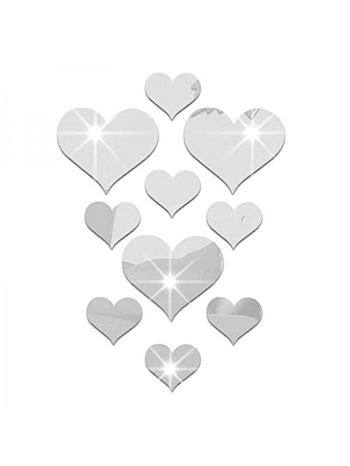 Dragonus 3D Wall Sticker Mirror Love Hearts Decal DIY Home Room Art