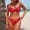 A454 Red, variant on Bikini Sets for Women Built-in Bra Halter V Neck Push Up Two Piece Bathing Suits with Metal Ring Detail High Cut Cheeky Swimwear for Summer