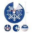 thumbnail image 7 of Navy Blue Snowflake Christmas Christmas Tree Skirt 48 Inches Large Christmas Skirt Tree, Hello Winter Snowflake Tree Skirt Christmas Decorations for Fireplace Party Holidays Indoor Outdoor, 7 of 7