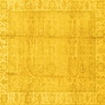 thumbnail image 1 of Ahgly Company Indoor Square Oriental Yellow Traditional Area Rugs, 4' Square, 1 of 4