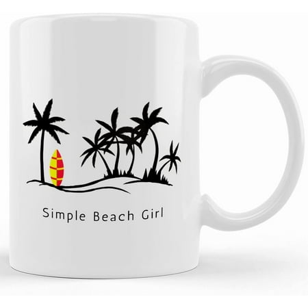 

Simple Beach Girl _ Enamel Mug _ Ships Worldwide Ceramic Novelty Coffee Mug Tea Cup Gift Present For Birthday Christmas Thanksgiving Festival 11oz Sarcasm With Sayings Mug