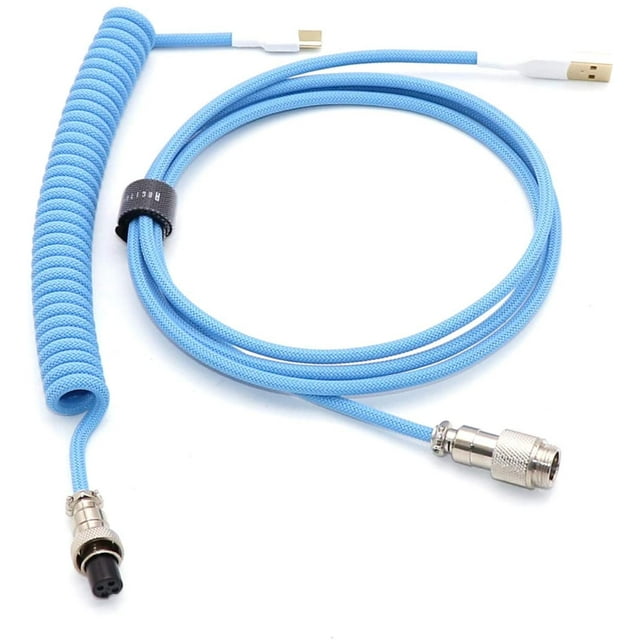 Câble Type C Enroulé en Forme de L pour Clavier Mécanique Ressort Prioriel avec GX12