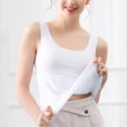 thumbnail image 4 of Tank Tops for Women Crew Neck Sleeveless Basic Solid Color Summer Casual Layering Shirts White M, 4 of 6