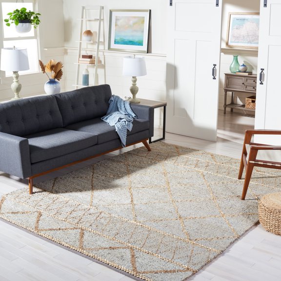 SAFAVIEH Kilim Ilija Diamond Area Rug, Silver/Natural, 8' x 10'