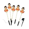 thumbnail image 2 of Hyknon 5 Pack Solar Christmas Pathway Lights, Warm LED Waterproof Outdoor Stake Lights with Auto On Dusk, Wire Free Garden Ground Lamps for Yard Walkway Holiday Decor, 2 of 6