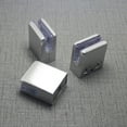 thumbnail image 3 of BIBABLYKE 4PCS Stainless Steel Square Clamp Holder Glass Bracket Clip for Bathroom Office Glass Shelf Handrails Accessories, 3 of 7