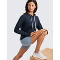 thumbnail image 3 of CRZ YOGA Women’s Cloud Jersey Pullover Hoodie Long Sleeve Lightweight Workout Top with Thumb Holes, 3 of 5