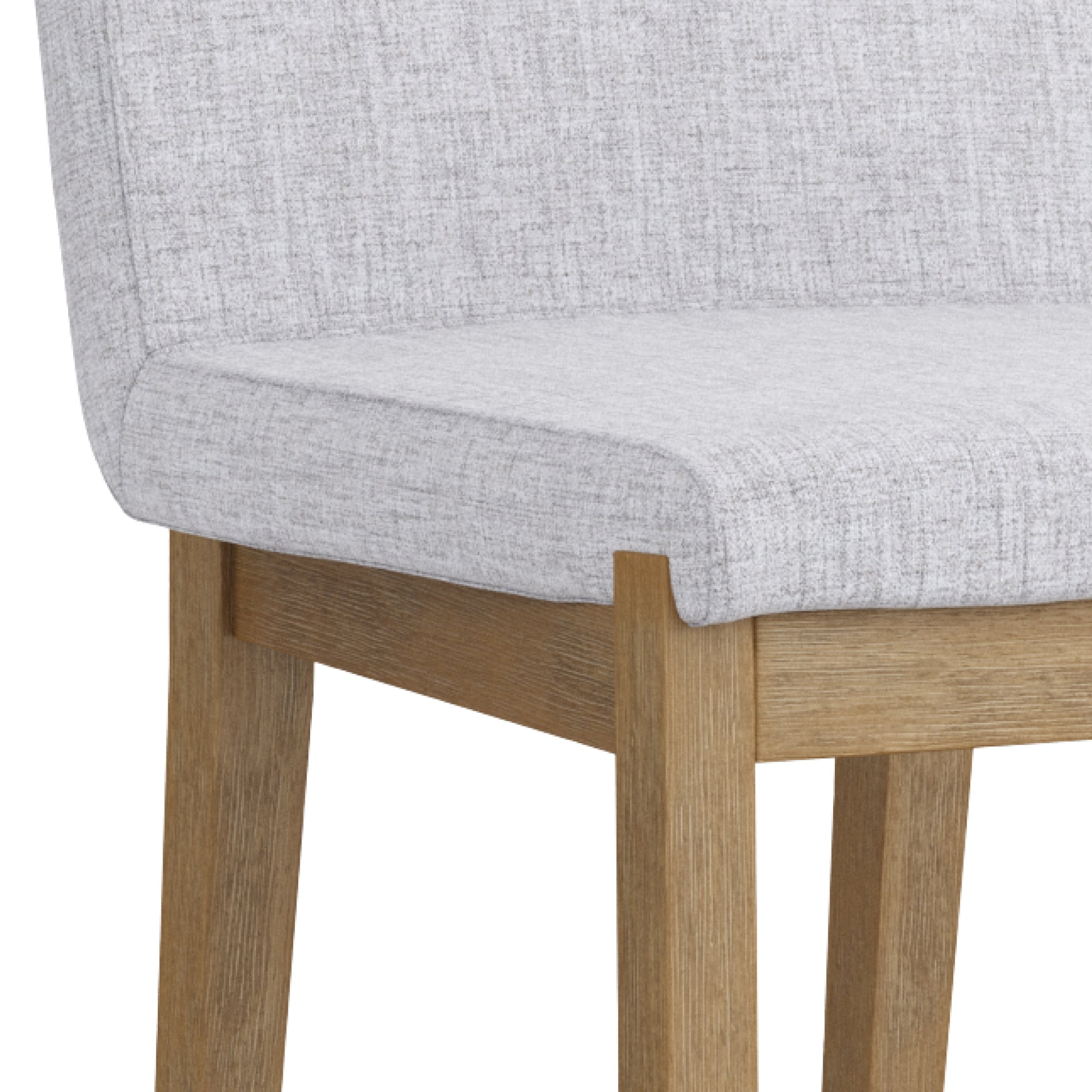 Nathan James Gracie Modern Bar Stool Counter Height Barstool with Back, Upholstered Kitchen Island Stool with Solid Wood Legs, Gray/Light Brown