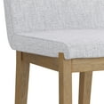 thumbnail image 5 of Nathan James Gracie Modern Bar Stool Counter Height Barstool with Back, Upholstered Kitchen Island Stool with Solid Wood Legs, Gray/Light Brown, 5 of 5