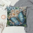 thumbnail image 2 of HENGT Farm Outdoor Pillow Covers,Blue Hydrangea Flower Butterfly Decorative Waterproof Throw Pillow Case Watercolor Floral Vintage Soft Cozy Cushion Pillowcases, 2 of 5