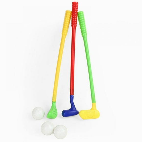 Children's Plastic Golf Clubs, Educational Golf Toys Sets for Toddlers Kids, Sturdy & Multi-Colored