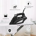 thumbnail image 2 of Aemego Steam Iron for Clothes Portable Anti Drip Clothes Iron Steam Black, 2 of 6