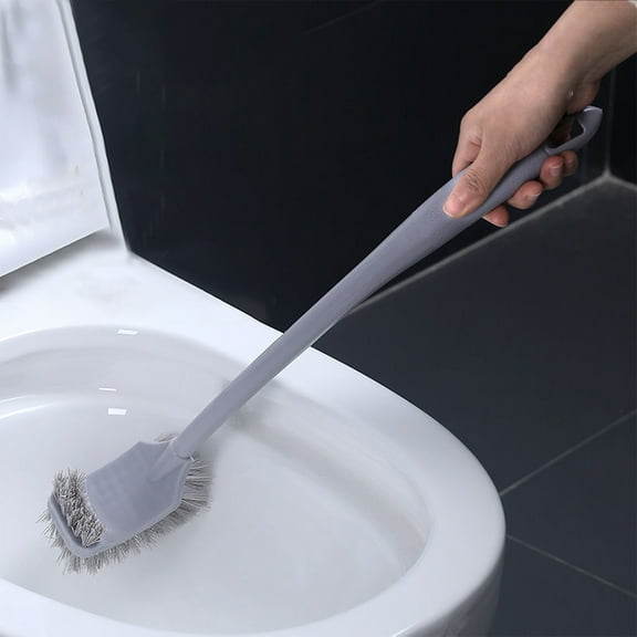 Toilet Brush and Holder (1 Pack) Toilet Scrubber Bowl Cleaner Brushes Wand, Toilets Brush with Holder Caddy, Bathroom Cleaning Brush, Toilet Bathroom Brush Set