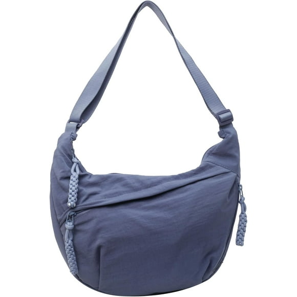 shiyou-Crescent Bag for Women Men Nylon Crossbody Bags Multi-Pocket Sling Bag Roomy Hobo Bags Moon Bag Slouchy Dumpling Bag