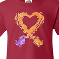 thumbnail image 4 of Inktastic Fire Heart Dragons Youth T-Shirt, 4 of 5