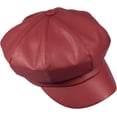 thumbnail image 3 of Sportmusies 8 Panels Newsboy Caps for Women, PU Leather Cabbie Painter Hat Gatsby Ivy Beret Cap, 3 of 4
