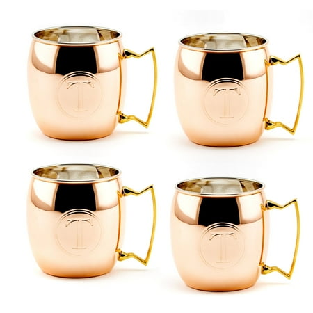 Old Dutch 16 oz. Monogrammed Moscow Mule Mugs - Set of 4