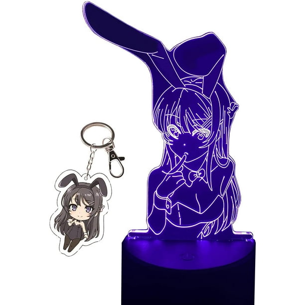 Anime Bunny Girl 3D Night Light Sakurajima Mai LED Lamp 7 Color
