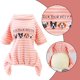thumbnail image 3 of Pijamas para perros pequeños, ropa para cachorros de 4 patas, mono cálido de invierno para perros machos y hembras (rosa) XXL, 3 of 6