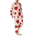 thumbnail image 2 of Fotbe Red Ladybug Pattern Long Sleeve Pajama Set for Men,Sleepwear Set,2-piece Loungewear Set,Soft PJs Comfy Nightwear with Pockets-X-Large, 2 of 7