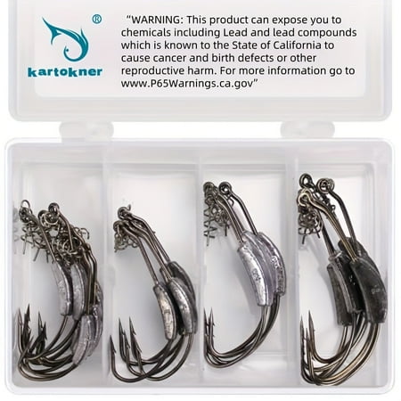 KARTOKNER 25Pcs/Box Fishing Hooks Twistlock Hooks Weighted Bass Hooks Swimbait Hooks for Soft Plastics Worm Hooks Saltwater Freshwater b9397d63 34e0 4d4b 8a9c 0a77aeb55905.457597e0f07b5f35b3af60e112eaf97d