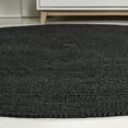thumbnail image 6 of JONATHAN Y ANSA 4' Round Area Rug, Zara Braided Coastal Cottage Jute - Black, RNF116F-4R, 6 of 6