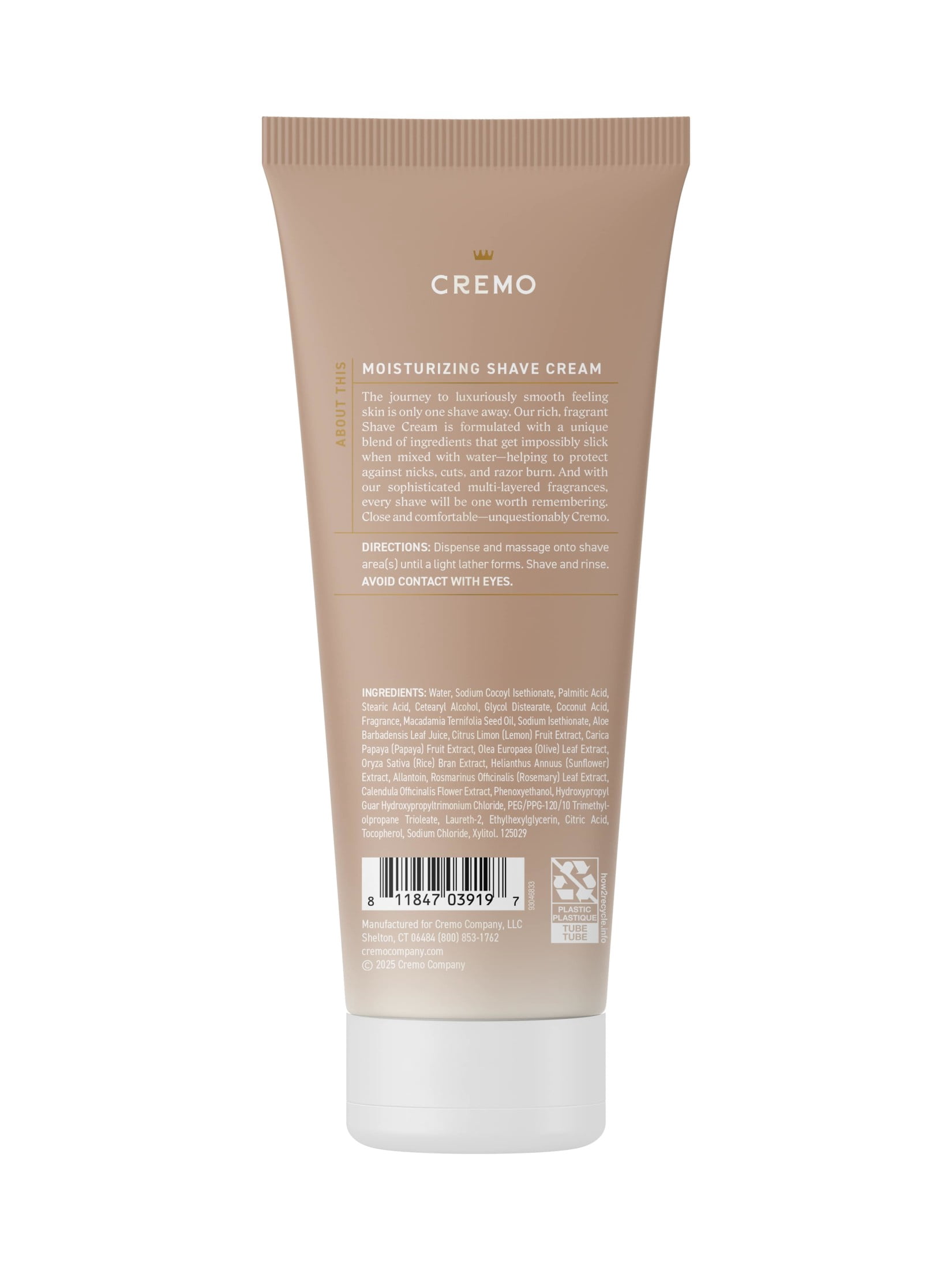 Cremo Women's Shave Cream, White Jasmine Amber Scent, 6 Fl Oz