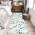 thumbnail image 5 of Eucalyptus Runner Rug 2x6 FT, Non Slip Hallway Carpet, Ombre Greenery Round Leaves Succulent Plant Washable Soft Floor Carpet Throw Runner Carpet Long Rug for Entryway Kitchen Bedside Sliding Door, 5 of 9
