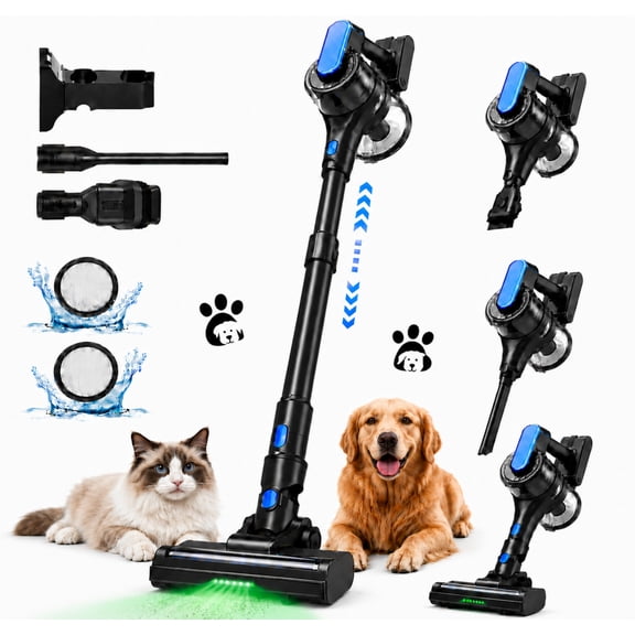 VACFORE Cordless Stick Vacuum Cleaner for Home, 36KPa Powerful Suction, Up to 55-Min Runtime, Lightweight 6-in-1 Handheld Vacuum for Pet Hair, Carpets and Hardwood Floors
