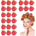 thumbnail image 1 of wonima02 Strawberry Heatless Curlers, Strawberry Hair Rollers, Sponge Foam Rollerss Overnight Curling Tool, Sponge Rollers for Women's Hair (24PCS), 1 of 1