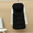 thumbnail image 5 of jtjvou Womens Puffer Vest Sleeveless Hooded Zip Up Jacket Casual Quilted Winter Coat Stand Collar Gilet Jacket with Pockets Black M, 5 of 9