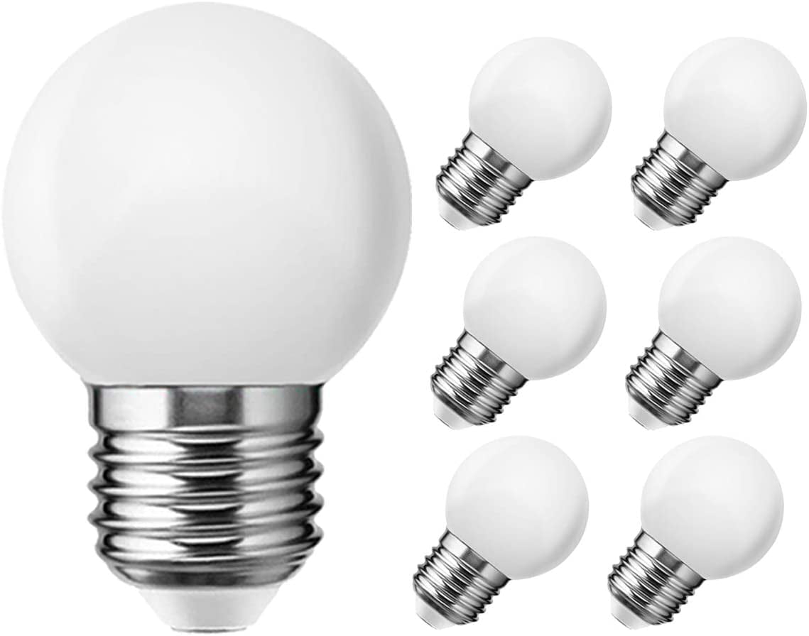 Makkelijk te lezen maagd projector 1W LED Light Bulb, G14 Globe Bulb,10W Equivalent, Soft White 3000K,E26 E27  Base, Non Dimmable LED Energy Saving Light Bulbs for Home,6 Pack -  Walmart.com