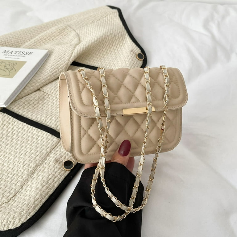 Women's Beige Luxury Leather Crossbody Bag