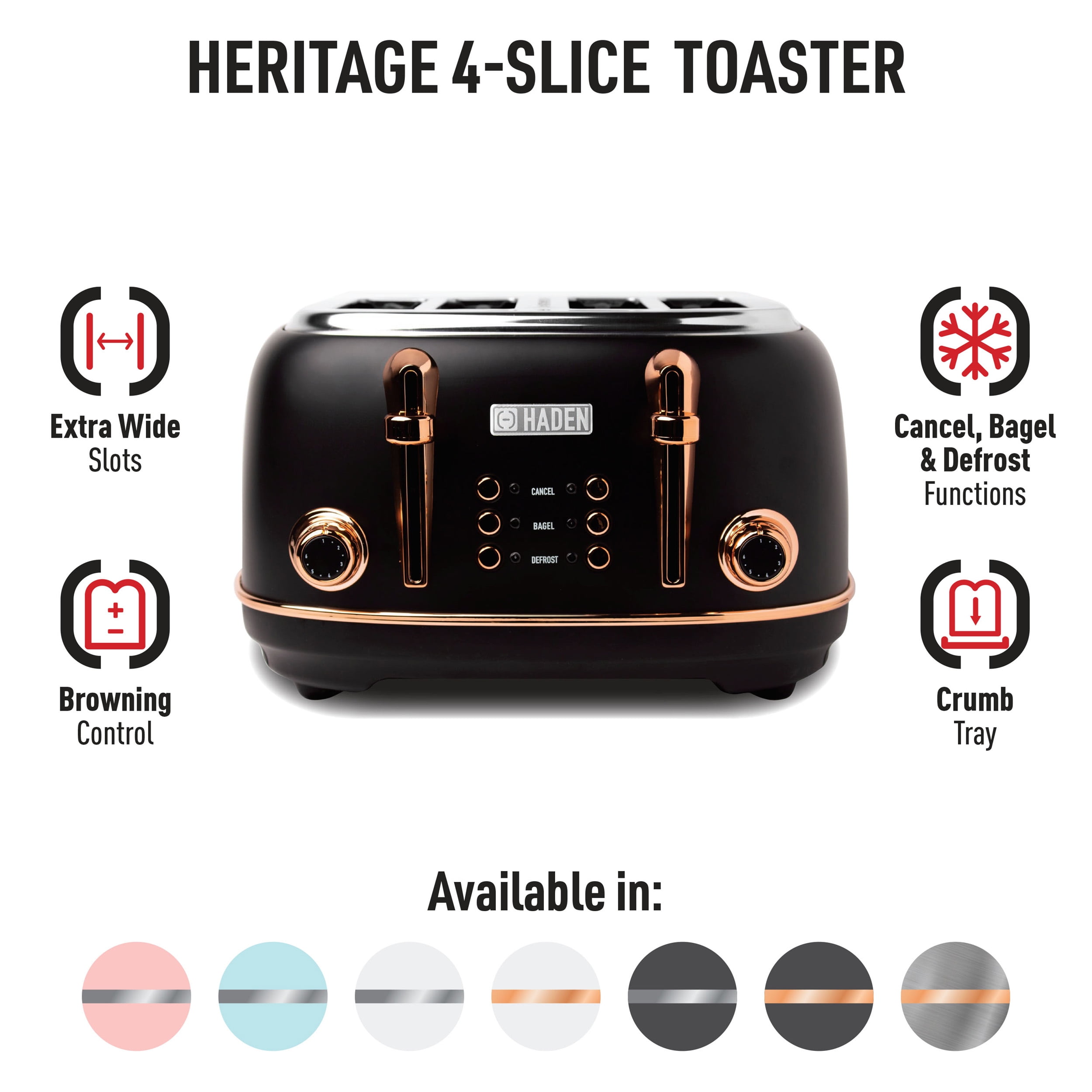 Haden Heritage 4-Slice Toaster - English Rose, 1 Piece - Kroger