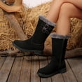 thumbnail image 2 of YOUYEDIAN Women's Snow Boots Suede Mid Calf Boots with Side Zipper Faux Lined Water Resistant Winter Boots, 2 of 4