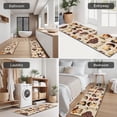 thumbnail image 5 of Brown Mushroom Label Light Pattern Kitchen Rugs Sets Of 3,Kitchen Runner Rugs Non Skid Washable,Decorative Kitchen Floor Mats for Kitchen,Sink,Laundry,17"x30"+ 17"x47" + 17"x59", 5 of 6