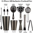thumbnail image 2 of 11-piece Boston Cocktail Drink Shaker Set Made From 304 Stainless Steel Bar Tools Bartender Kit, 2 of 5