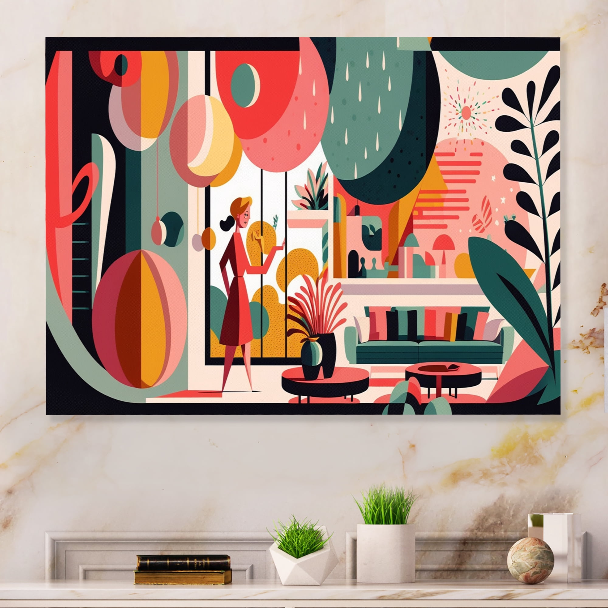 Designart Futuristic Cityscape Home I Canvas Wall Art