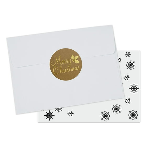 Great Papers Merry Christmas Seal Kraft Gold 250/Pack (2021144)